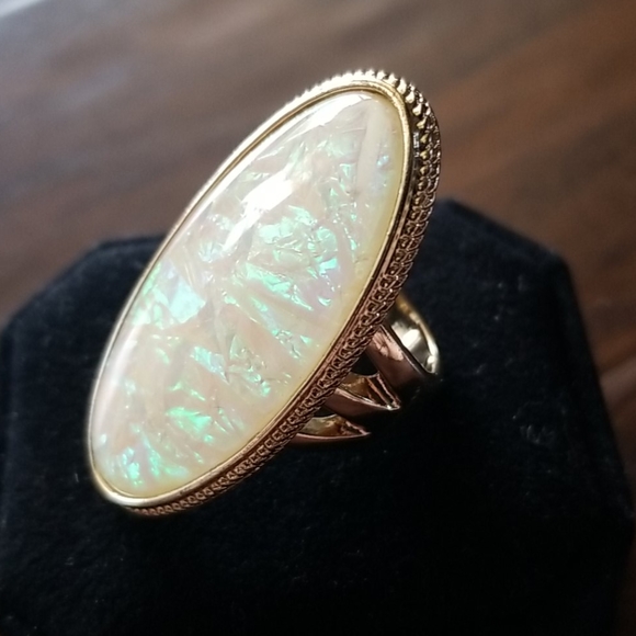 Jewelry - Gold Ring with Iridescent Stone!